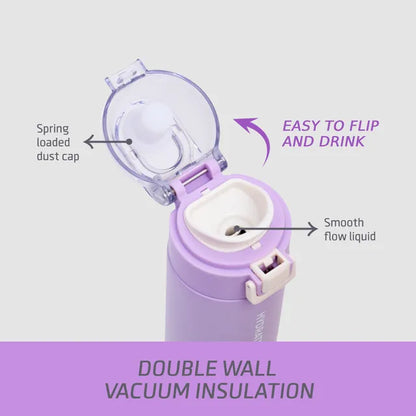 Eazy Kids - Stainless Steel Insulated Travel Water Bottle - 550ml - Purple