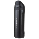 Eazy Kids - Straw And Spout Stainless Steel Water Bottle - Black - 710 ml