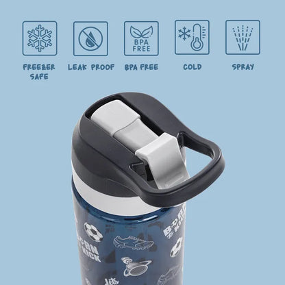 Eazy Kids - Tritan Water Bottle with Spray Function - Football - 750ml