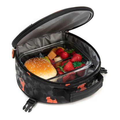 Eazy Kids - 18" Trolley School Bag 3Pc Set - Football Black