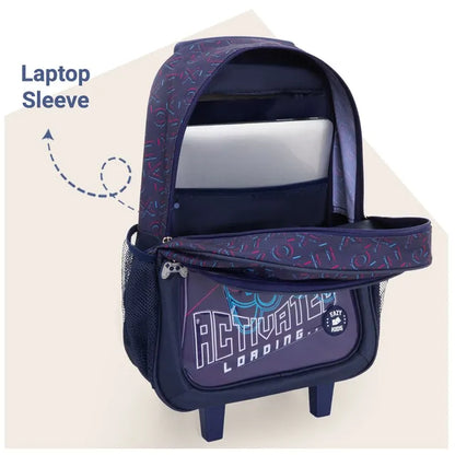 Eazy Kids - 17" Trolley School Bag Combo - Game Mode - 5 Pc Set