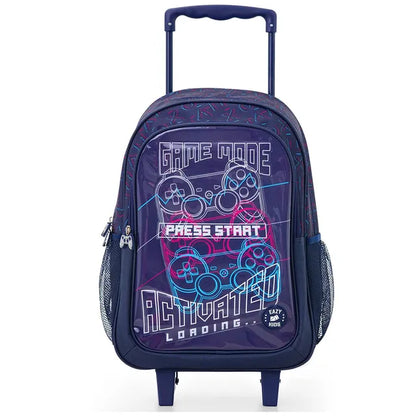 Eazy Kids - 17" Trolley School Bag Combo - Game Mode - 5 Pc Set
