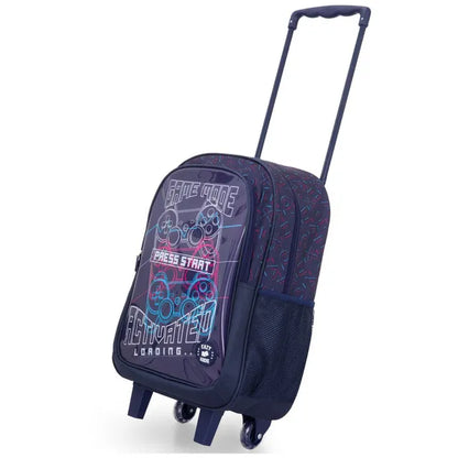 Eazy Kids - 17" Trolley School Bag Combo - Game Mode - 5 Pc Set