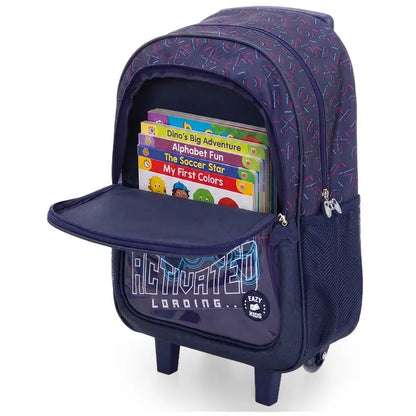 Eazy Kids - 17" Trolley School Bag Combo - Game Mode - 5 Pc Set