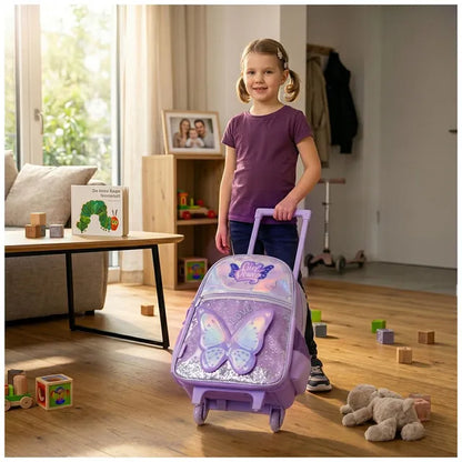 Eazy Kids - 16" Trolley School Bag Combo - Power Purple