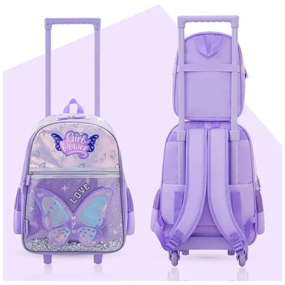 Eazy Kids - 16" Trolley School Bag Combo - Power Purple