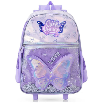 Eazy Kids - 16" Trolley School Bag Combo - Power Purple