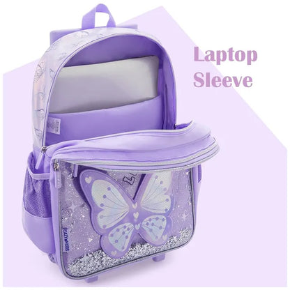 Eazy Kids - 16" Trolley School Bag Combo - Power Purple