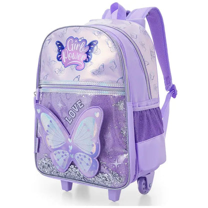 Eazy Kids - 16" Trolley School Bag Combo - Power Purple