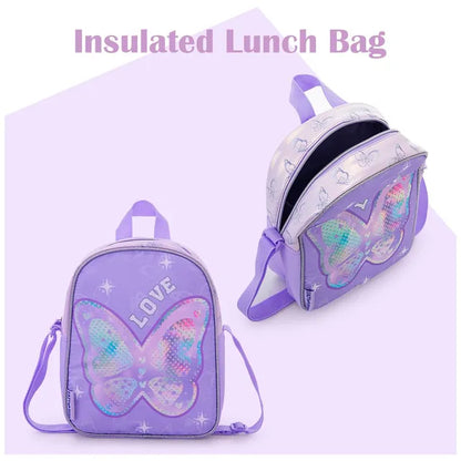 Eazy Kids - 16" Trolley School Bag Combo - Power Purple