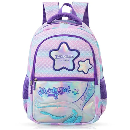 Eazy Kids - 16" Trolley School Bag Combo - Purple - 3 Pc Set
