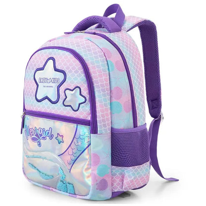 Eazy Kids - 16" Trolley School Bag Combo - Purple - 3 Pc Set