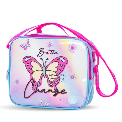 Eazy Kids - Trolley School Bag Combo 5Pc Set - Butterfly