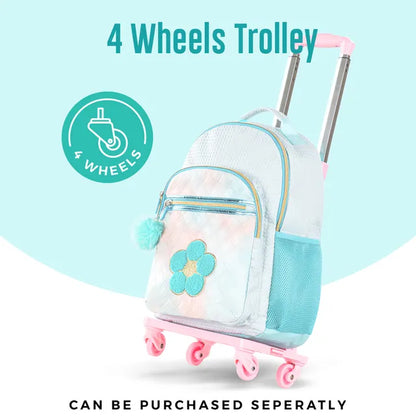 Eazy Kids - 18" Backpack with Lunch Bag & Pencil Case - Flora Green