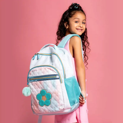 Eazy Kids - 18" Backpack with Lunch Bag & Pencil Case - Flora Green