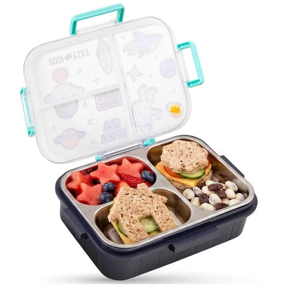 Eazy Kids - 3 Compartment Stainless Steel Bento Lunch Box