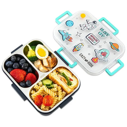 Eazy Kids - 3 Compartment Stainless Steel Bento Lunch Box