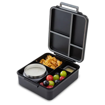 Eazy Kids - 4 Compartments Jumbo Bento Lunch Box With Thermos & Dip Jar