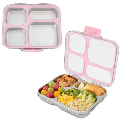Eazy Kids - 4 Compartments Stainless Steel Bento Lunch Box With Tritan Lid 945ml