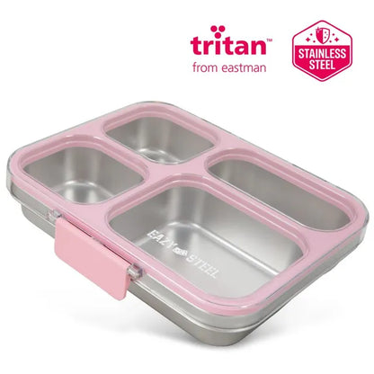 Eazy Kids - 4 Compartments Stainless Steel Bento Lunch Box With Tritan Lid 945ml