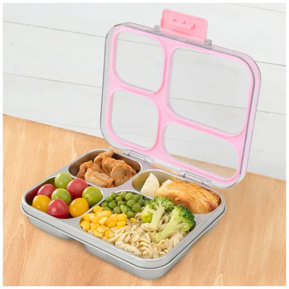 Eazy Kids - 4 Compartments Stainless Steel Bento Lunch Box With Tritan Lid 945ml
