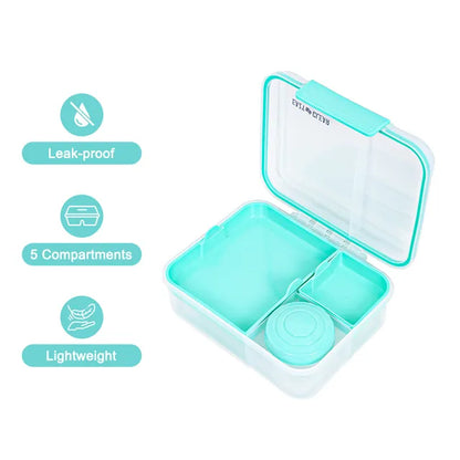 Eazy Kids - 3/4/5 Compartment Convertible 1650ml Bento Lunch Box with 150ml Gravy Bowl
