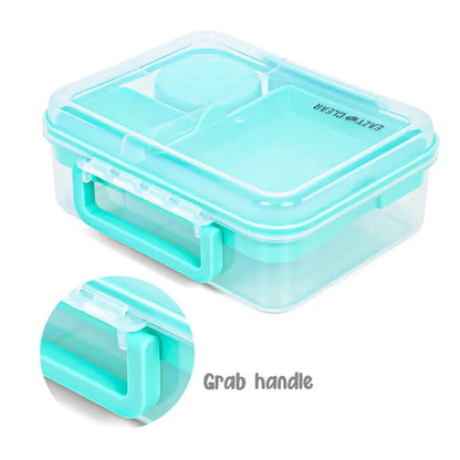 Eazy Kids - 3/4/5 Compartment Convertible 1650ml Bento Lunch Box with 150ml Gravy Bowl
