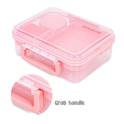 Eazy Kids - 3/4/5 Compartment Convertible 1650ml Bento Lunch Box with 150ml Gravy Bowl