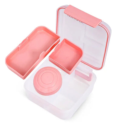 Eazy Kids - 3/4/5 Compartment Convertible 1250ml Bento Lunch Box With 150ml Gravy Bowl