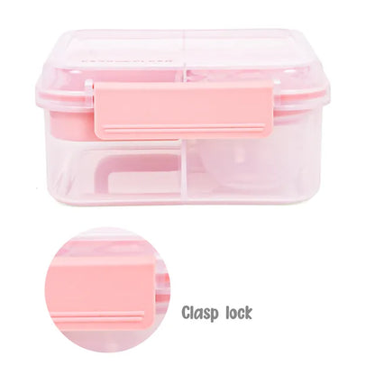 Eazy Kids - 3/4/5 Compartment Convertible 1250ml Bento Lunch Box With 150ml Gravy Bowl