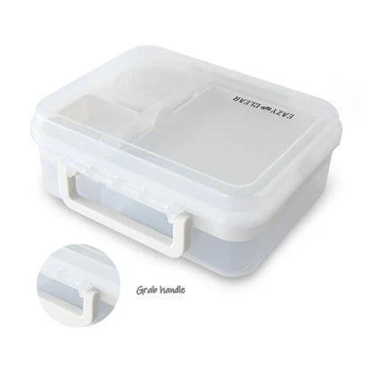 Eazy Kids - 3/4/5 Compartment Convertible 1650ml Bento Lunch Box with 150ml Gravy Bowl