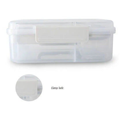 Eazy Kids - 3/4/5 Compartment Convertible 1650ml Bento Lunch Box with 150ml Gravy Bowl