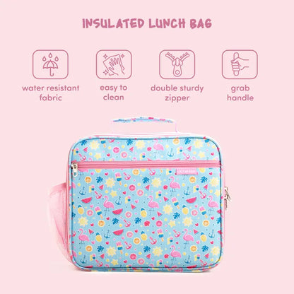 Eazy Kids - Jumbo Bento Lunch Box Set with Insulated Lunch Bag