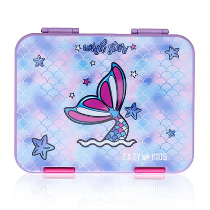Eazy Kids - 6 And 4 Convertible Bento Box with Sandwich Cutter - Purple