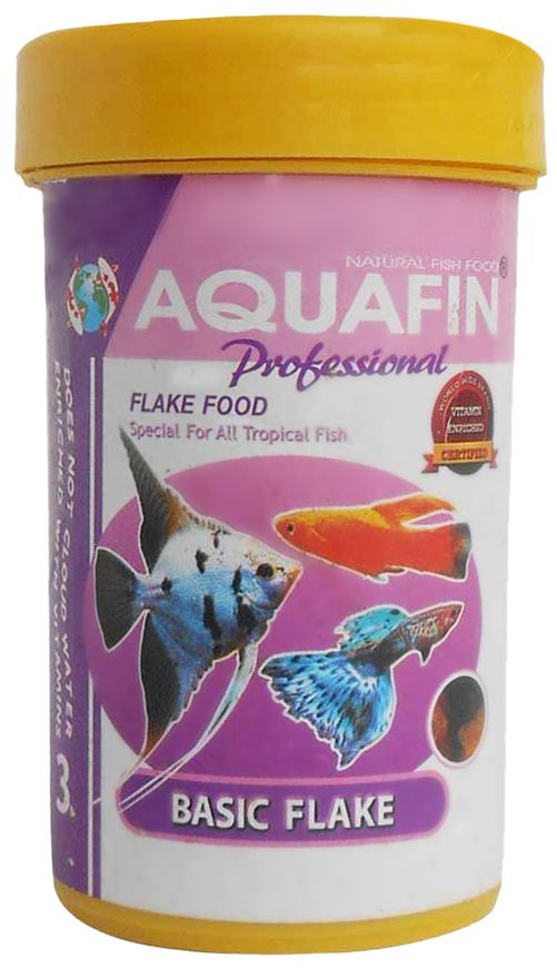 KW Zone Aquafin Basic Flake Aquarium Floating Staple Fish Food 250ml