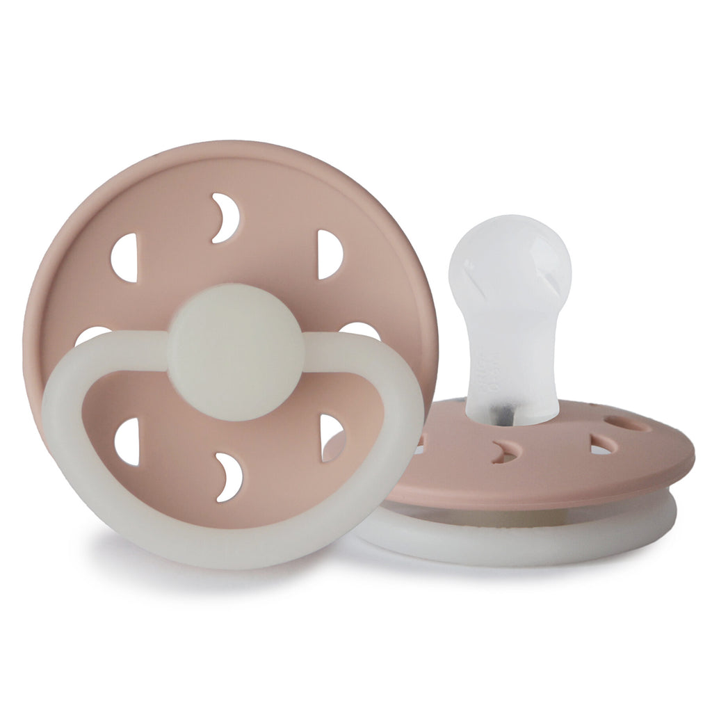 Frigg - Moon Phase Silicone Pacifier 1 Pack 0-6M - Blush Night