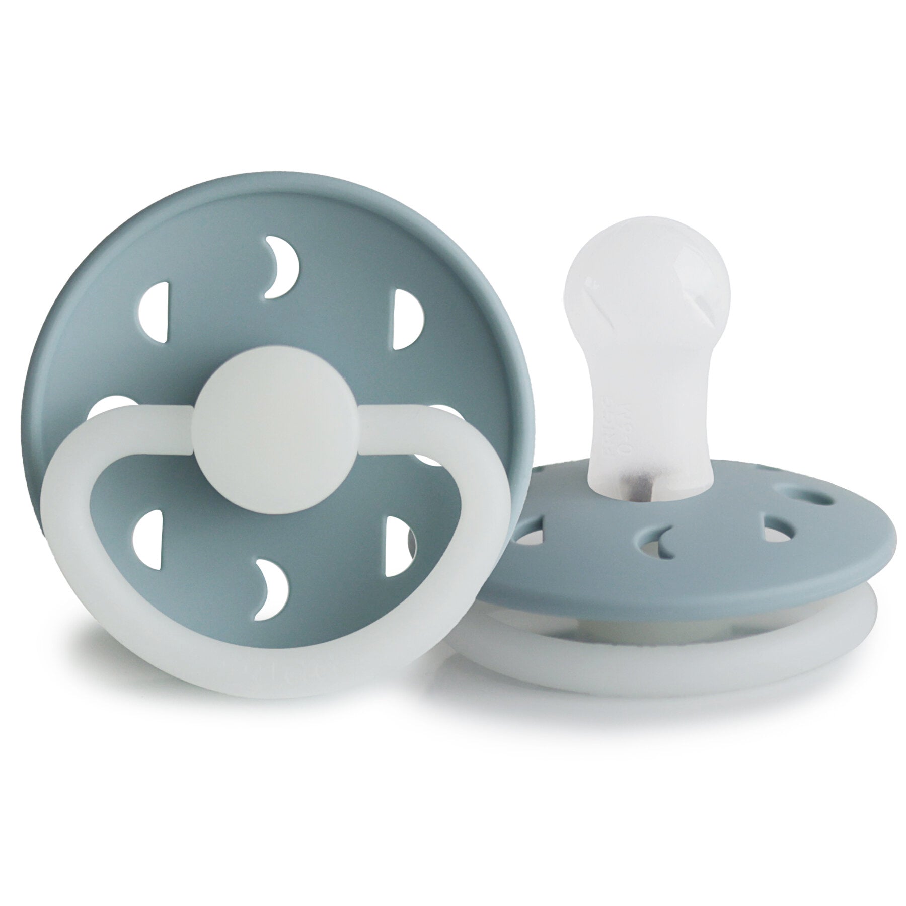 Frigg - Moon Phase Silicone Pacifier 1 Pack 0-6M - Stone Blue Night