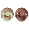 Frigg - Daisy Latex Pacifier 0-6M 2-Pack S1 - Croissant Night - Rose Gold