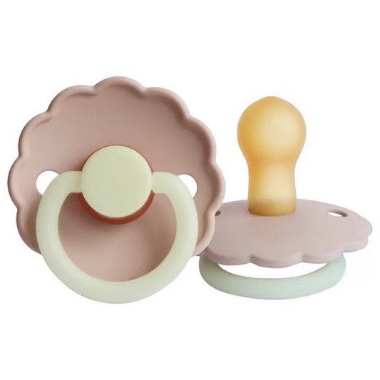 Frigg - Daisy Night Latex Pacifier 6-18M S2 - Blush Night