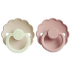 Frigg - Daisy Silicone Pacifier 0-6M 2-Pack S1 - Cream Night - Blush