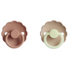 Frigg - Daisy Silicone Pacifier 0-6M 2-Pack S1 - Croissant Night - Rose Gold