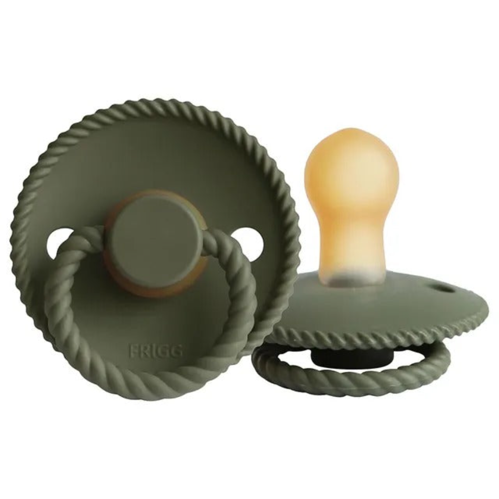 Frigg - Rope Latex Pacifier 0-6M S1 - Olive