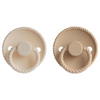 Frigg - Rope Silicone Pacifier 0-6M 2-Pack S1 - Cream - Croissant
