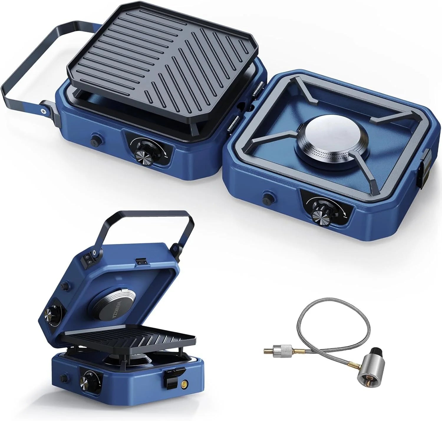 Portable Foldable Camping Gas Stove, Grill, Two Burners