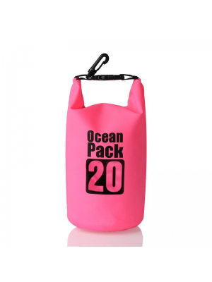 Ocean Pack Waterproof Dry Bag 20 L Outdoor Monsoon Rain Boating Wading Swimming Rafting Canoeing Sailing Fishing Camping Pink