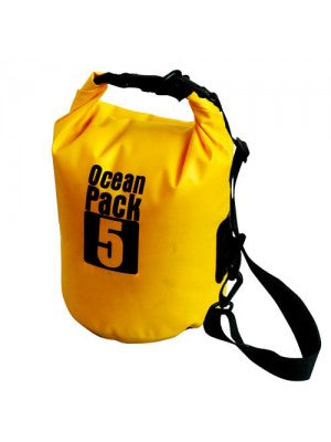 Ocean Pack Waterproof Dry Bag 5 L Outdoor Monsoon Rain Boating Wading Swimming Rafting Canoeing Sailing Fishing Camping Yellow