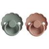 Frigg - Daisy Silicone Pacifier 6-18M 2-Pack S2 - Lily Pad - Rose Gold