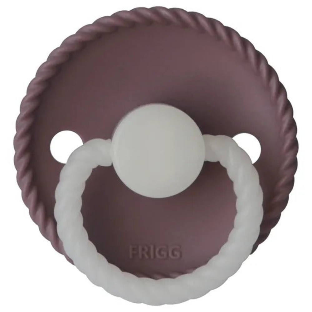 Frigg - Rope Silicone Pacifier 0-6M S1 - Twilight Mauve Night