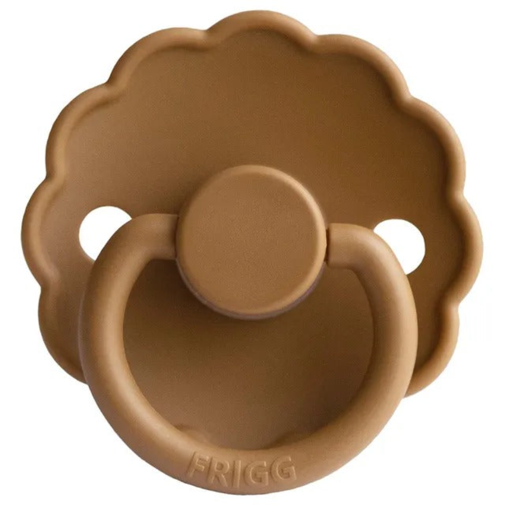 Frigg - S2 Daisy Silicone Pacifier - 6-18 Months - Cappuccino