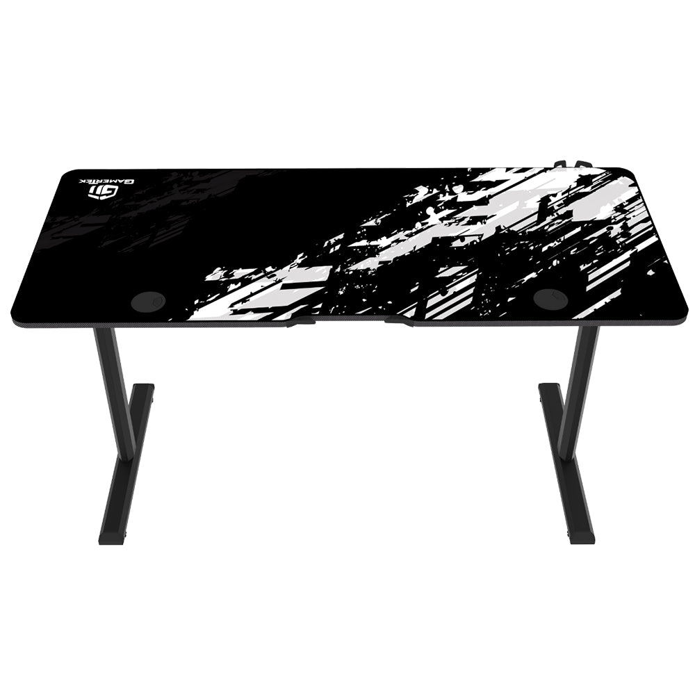 GamerTek GT-Elevate X Gaming Desk - White & Black Size: 140x60cm